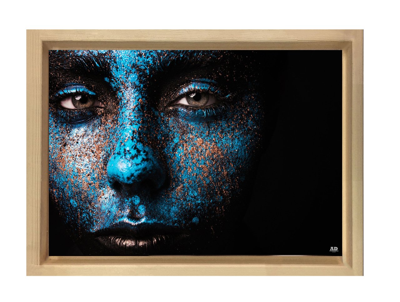 Zenci Kadın Tablosu Naturel Ahşap Çerçeve - 100x200