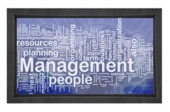 Managment Yönetim Tablosu Siyah Ahşap - 70x100
