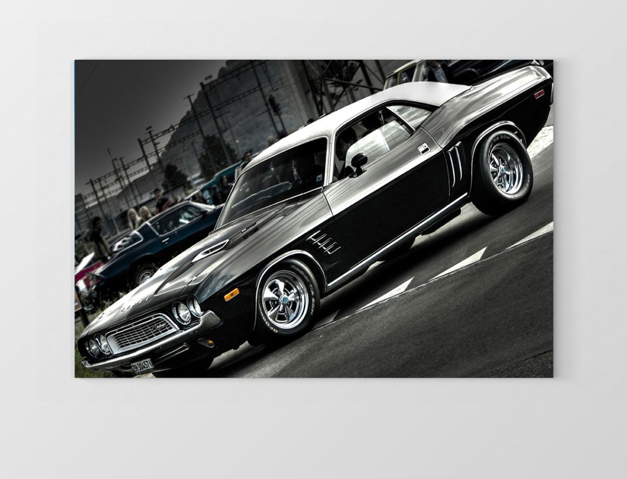 Classic American Muscle Cars Tablosu Çerçevesiz - 40x60