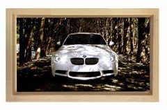 Bmw 3.20d Tablosu Naturel Ahşap Çerçeve - 100x150