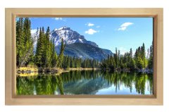 Muhtesem Doğa Manzarası Tablosu Naturel Ahşap - 45x30