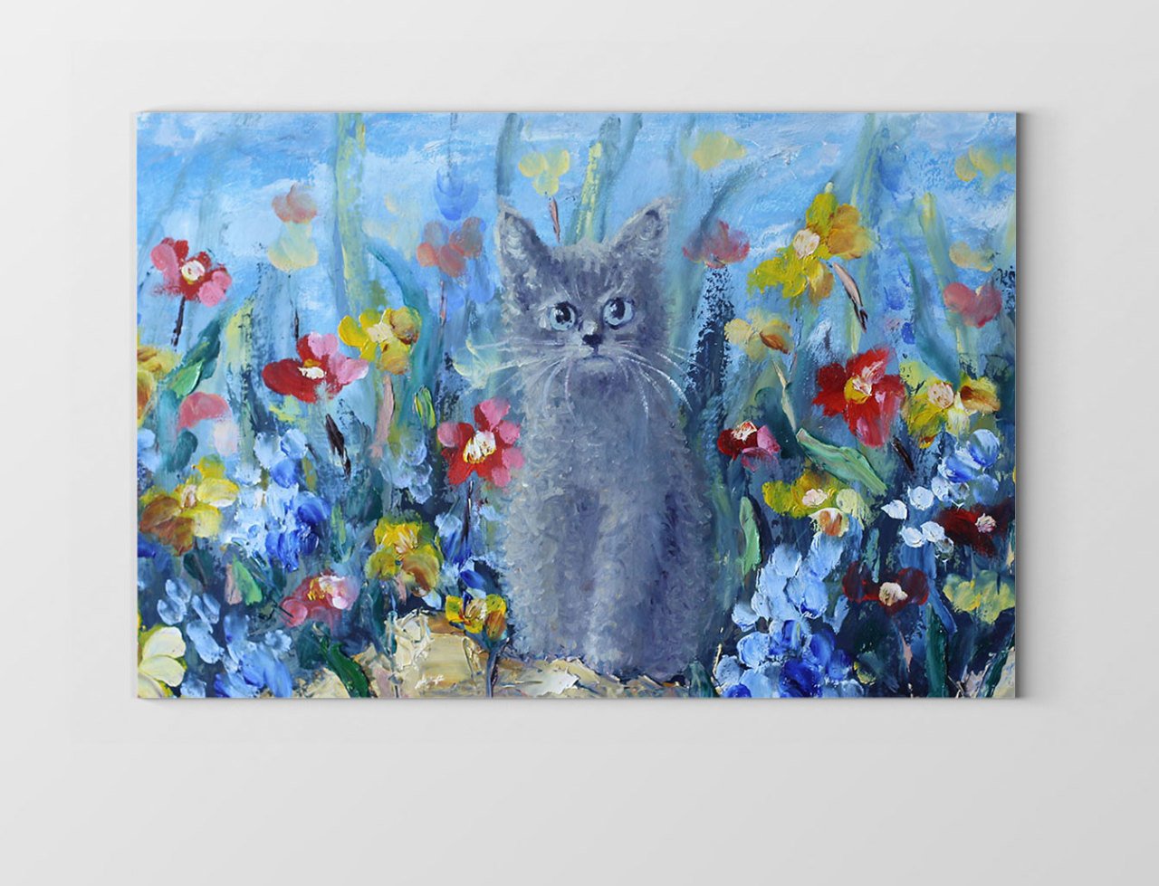 Kedi Tablosu Çerçevesiz - 50x70
