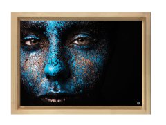 Zenci Kadın Tablosu Naturel Ahşap Çerçeve - 50x70