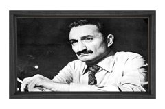 Sayın:Bülent Ecevit Tablosu Siyah Ahşap Çerçeve - 100x150