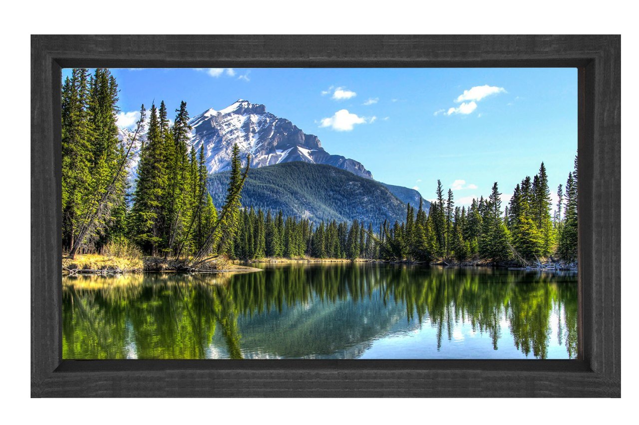Muhtesem Doğa Manzarası Tablosu Siyah Ahşap - 40x60