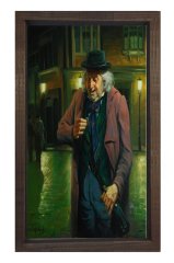 Yaşlı Adam Tablosu Kahverengi Ahşap Çerçeve - 50x70