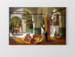 Oryantalist Avlu Tablosu Çerçevesiz - 50x90