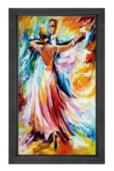 Vals Dans Reprödiksiyon Tablosu Siyah Ahşap Çerçeve - 100x150