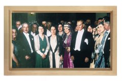 Atatürk ve Balo Tablosu Naturel Ahşap - 100x200