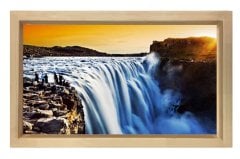 Turistlik Şelale Tablosu Naturel Ahşap - 45x30