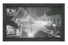 Vintage Gece Tablosu Siyah Ahşap - 50x70
