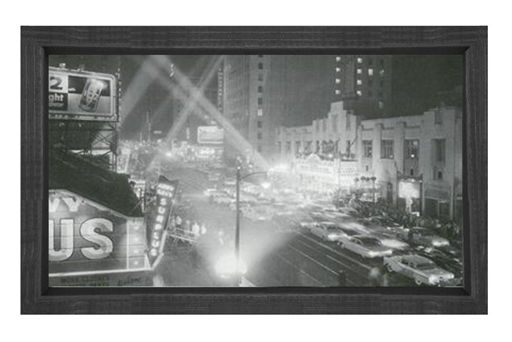 Vintage Gece Tablosu Siyah Ahşap - 50x90