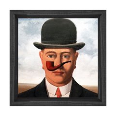 Pipo Tablosu Siyah Ahşap Çerçeve - 50x50