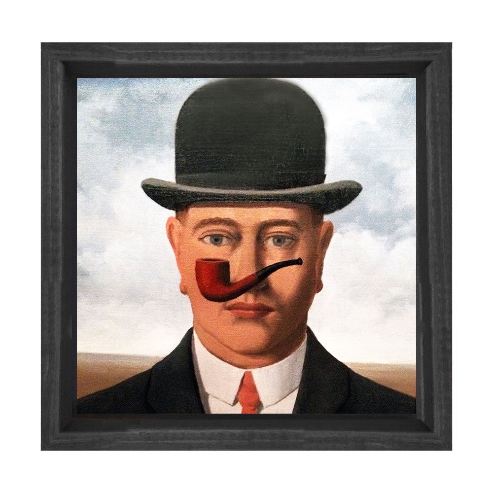 Pipo Tablosu Siyah Ahşap Çerçeve - 60x60