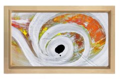 Soyut Reprodüksiyon Tablosu Naturel Ahşap - 70x100