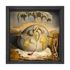Yeni İnsanın Doğuşunu Tablosu Siyah Ahşap Çerçeve - 30x30