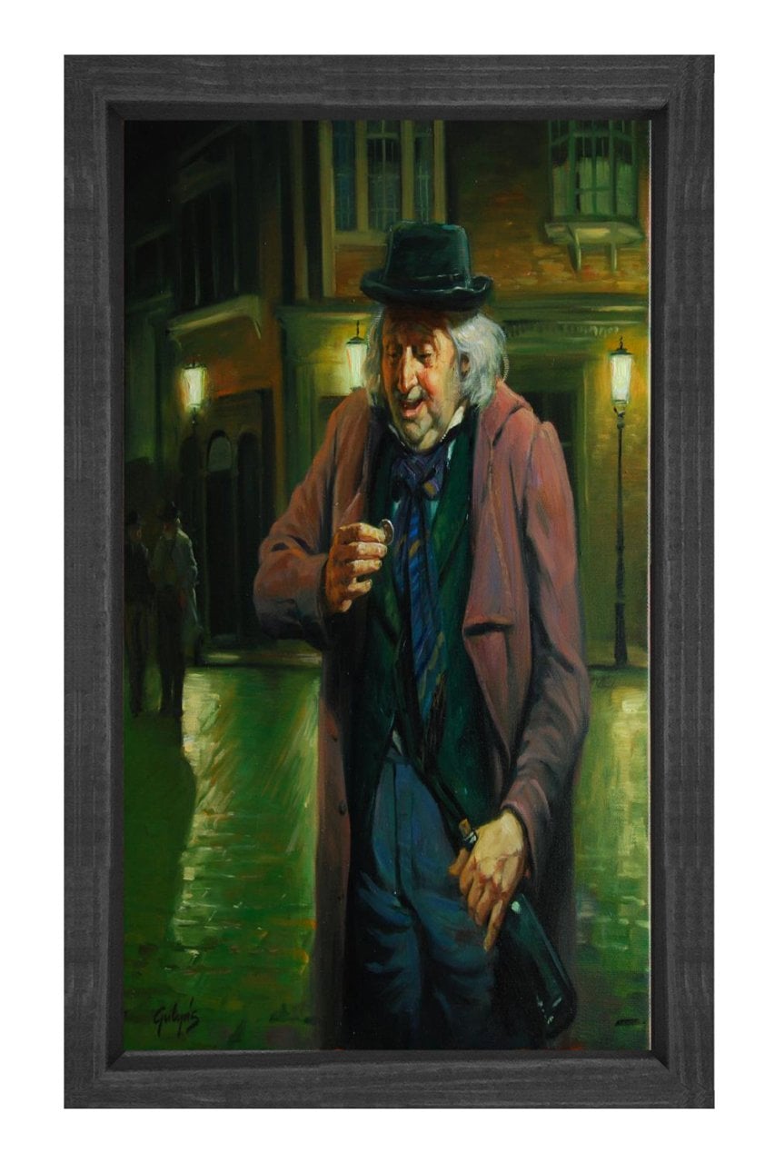 Yaşlı Adam Tablosu Siyah Ahşap Çerçeve - 100x200