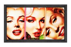 Marilyn Monroe Tablosu Siyah Ahşap Çerçeve - 40x60