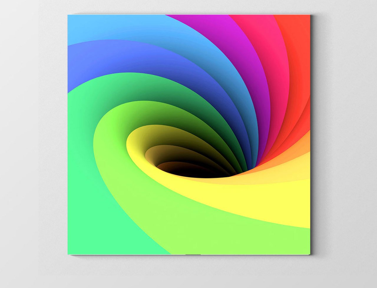 Renkli Gökkuşağı Tablosu Çerçevesiz - 90x90