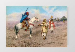 Çöl Kampı Tablosu Çerçevesiz - 50x70