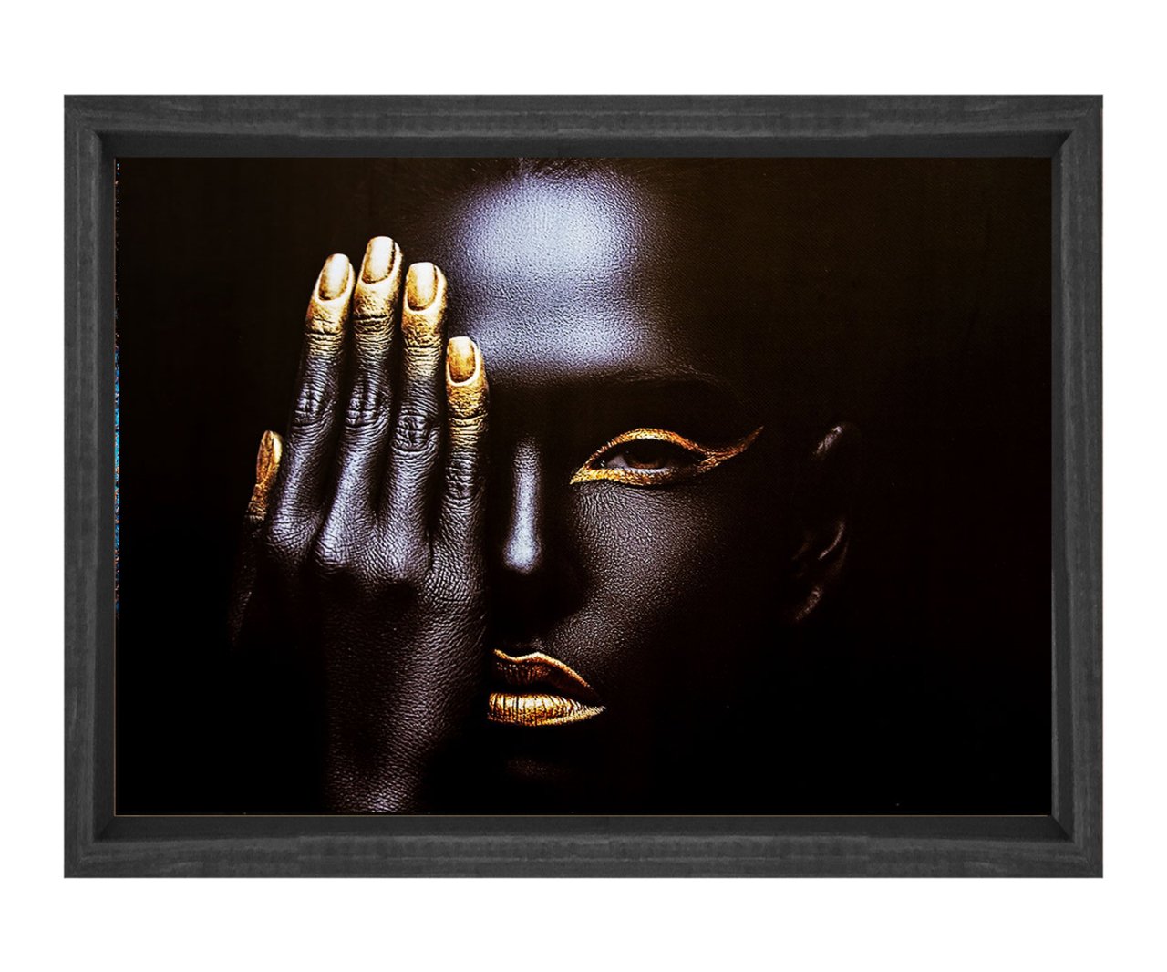 Zenci Kadın Tablosu Siyah Ahşap Çerçeve - 100x150