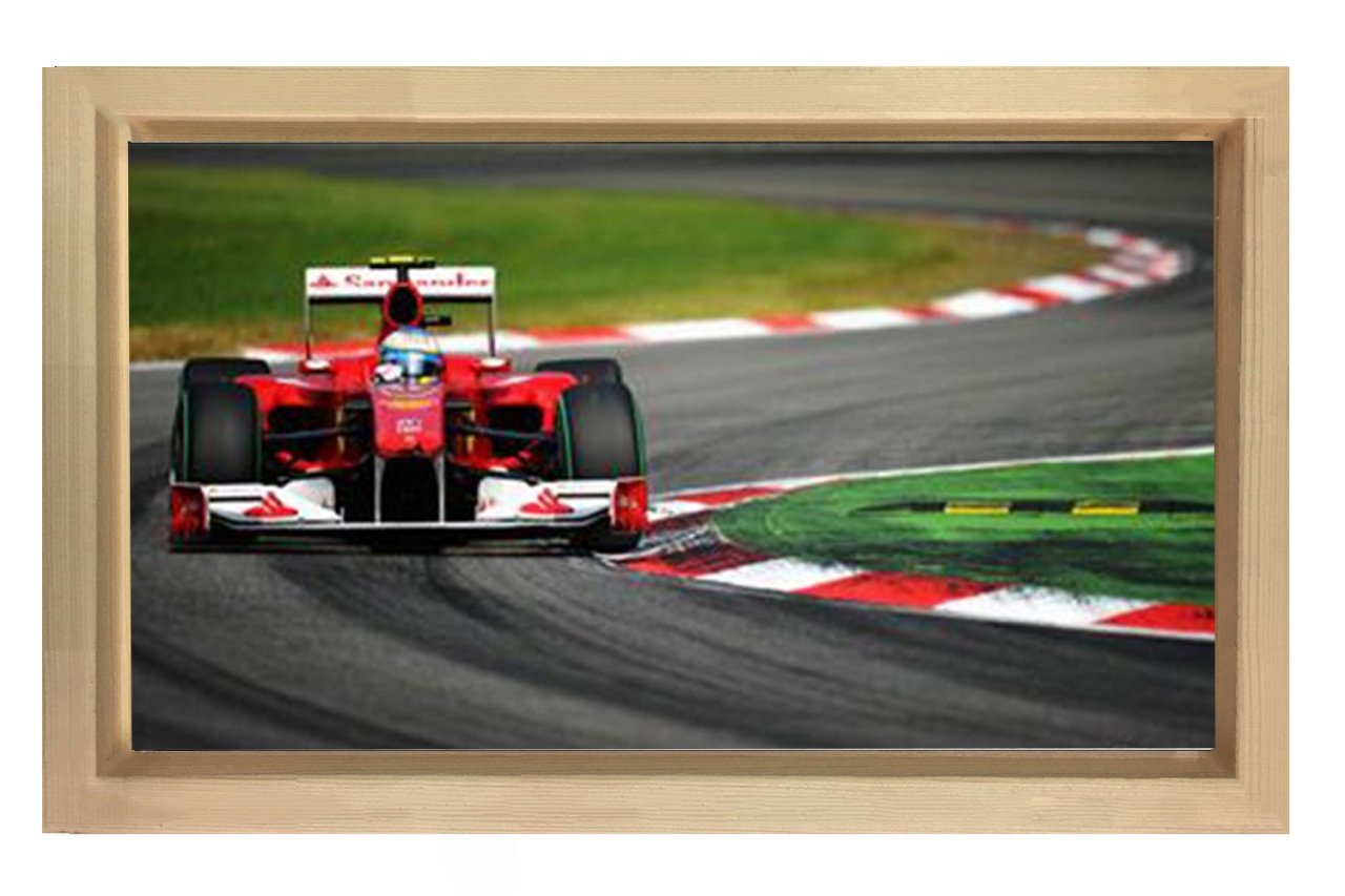 Formula Yarışı Tablosu Naturel Ahşap - 70x100