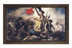 Fransız Devrimi Tablosu Kahverengi Ahşap Çerçeve - 50x70