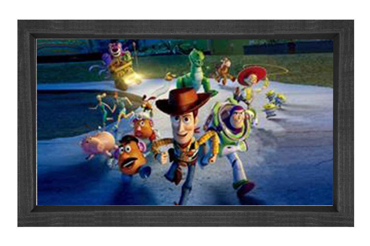 Oyuncak Hikayesi Film Afişi Tablosu Siyah Ahşap - 100x200