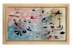 Soyut Tablo Tablosu Naturel Ahşap Çerçeve - 70x100