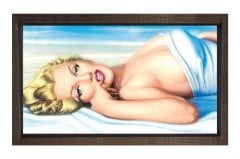 Marilyn Monroe Tablosu Kahverengi Ahşap Çerçeve - 70x100