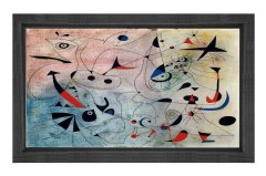 Soyut Tablo Tablosu Siyah Ahşap Çerçeve - 100x150