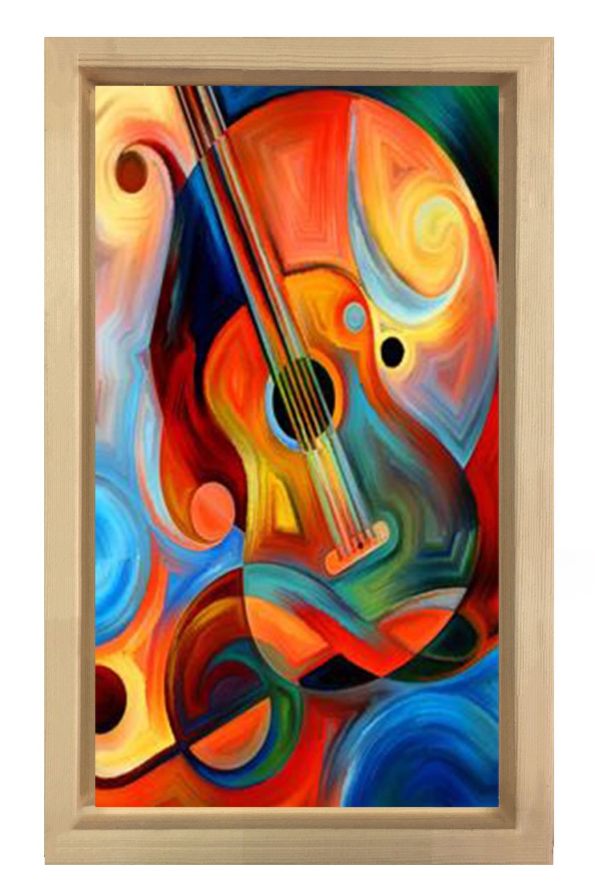 Soyut Reprodüksiyon Tablosu Naturel Ahşap Çerçeve - 100x150