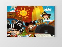Sevimli Korsanlar Tablosu Çerçevesiz - 45x30