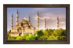 Sultan Ahmet Cami Tablosu Kahverengi Ahşap Çerçeve - 40x60