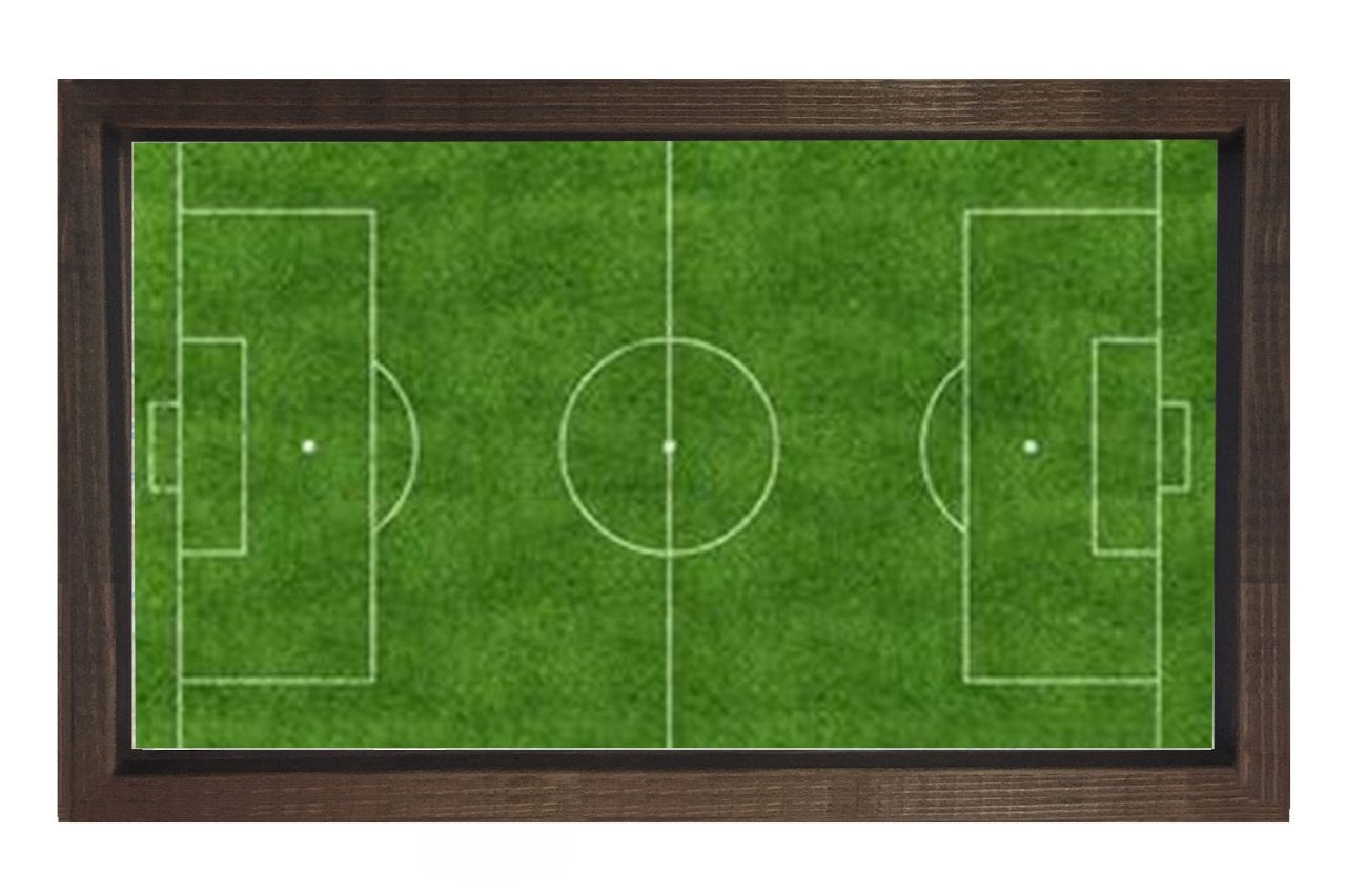 Futbol Sahası Tablosu Kahverengi Ahşap - 100x150