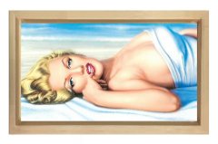 Marilyn Monroe Tablosu Naturel Ahşap Çerçeve - 100x200
