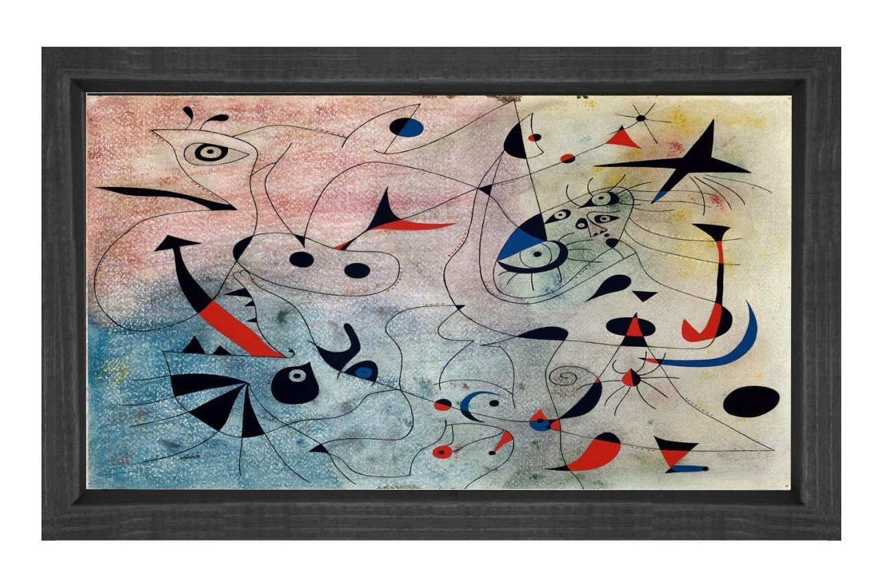 Soyut Tablo Tablosu Siyah Ahşap Çerçeve - 40x60