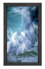 Hırçın Dalgalar Tablosu Siyah Ahşap Çerçeve - 50x70