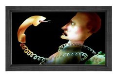 Telefon Bağımlılıği Tablosu Siyah Ahşap Çerçeve - 50x90