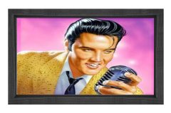 Elvis Presley Tablosu Siyah Ahşap Çerçeve - 40x60