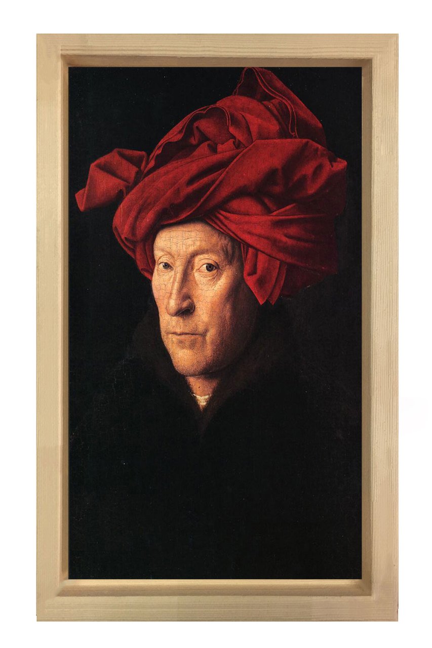 Kırmızı Şapka Tablosu Naturel Ahşap Çerçeve - 40x60