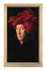 Kırmızı Şapka Tablosu Naturel Ahşap Çerçeve - 40x60