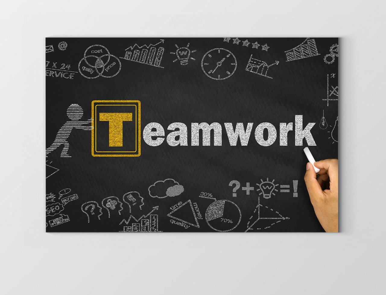 Team Work =Takım Çalışması Tablosu Çerçevesiz - 40x60