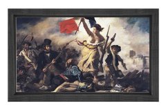 Fransız Devrimi Tablosu Siyah Ahşap Çerçeve - 40x60