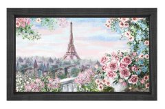 Eiffel  Kulesi Paris Tablosu Siyah Ahşap Çerçeve - 40x60