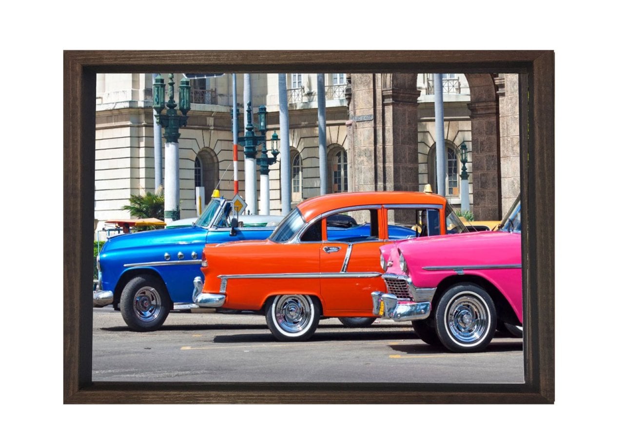 Arabalar Tablosu Kahverengi Ahşap - 100x200