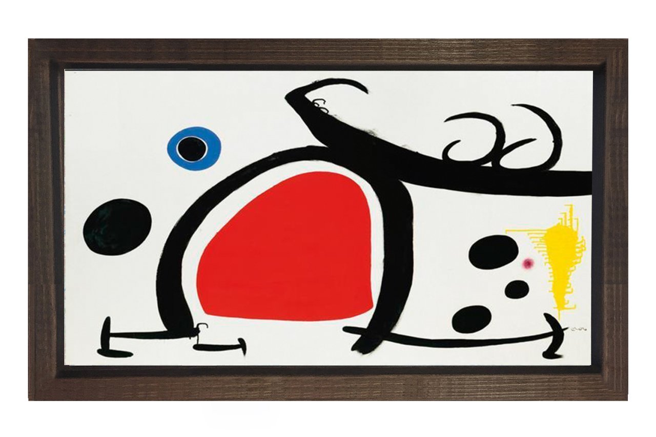 Soyut Tablo Tablosu Kahverengi Ahşap Çerçeve - 45x30