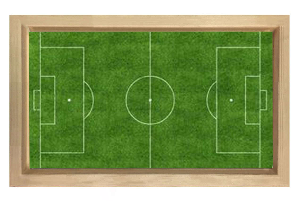 Futbol Sahası Tablosu Naturel Ahşap - 45x30