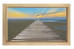 Sonsuz İskele Manzarası Tablosu Naturel Ahşap Çerçeve - 100x200
