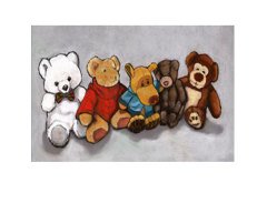 Sevimli Ayıcıklar Tablosu Çerçevesiz - 100x200